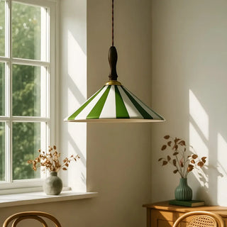NADHY Green White Striped Vintage Style Ceiling Light – view 4