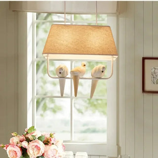 LUMIBIRD Rectangular Fabric Decorative Bird Ceiling Light – view 7