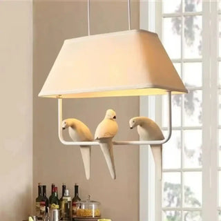 LUMIBIRD Rectangular Fabric Decorative Bird Ceiling Light – view 5