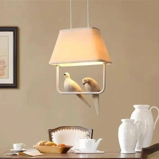 LUMIBIRD Rectangular Fabric Decorative Bird Ceiling Light – view 4