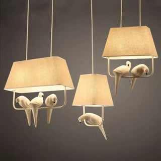 LUMIBIRD Rectangular Fabric Decorative Bird Ceiling Light – view 6