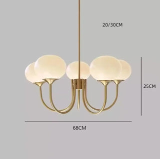 CREMIO Retro Cream Finish Ceiling Light – view 5
