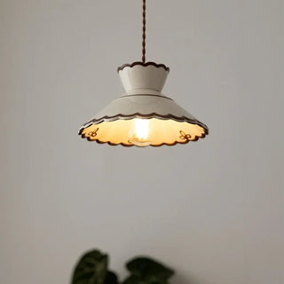 EXOD Retro Metal Enamel White Ceiling Light – view 1