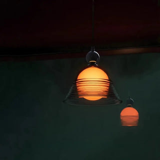 Retro glass pendant light, vintage elegant glass shade ceiling fixture