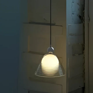 Designer retro glass pendant, vintage elegant shade hanging ceiling fixture
