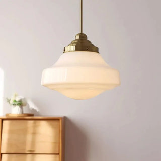 KINOU Retro Opaline Glass Chrome Ceiling Light – view 4