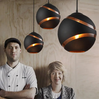 NOLI Round Pendant Black or White Ceiling Light – view 5