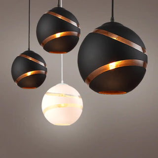 NOLI Round Pendant Black or White Ceiling Light – view 3