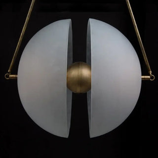 BALLI Round Opaline Glass and Gilded Brass Ceiling Light – view 3