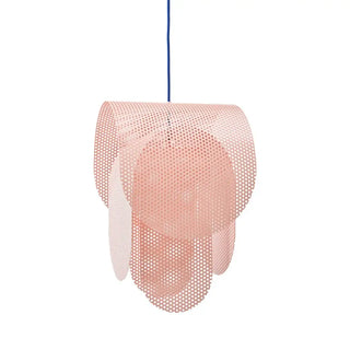 Contemporary wire mesh pink pendant, decorative modern interior ceiling fixture