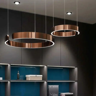 ANO Circular Rose Gold LED Modern Ceiling Light – view 2