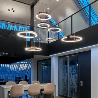 ANO Circular Rose Gold LED Modern Ceiling Light – view 3