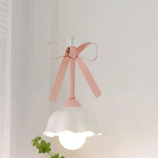 Decorative powder pink pendant light, warm ambient ceiling hanging lamp
