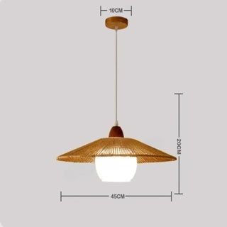 ABATINA Rattan with White Shade Ceiling Light – view 4