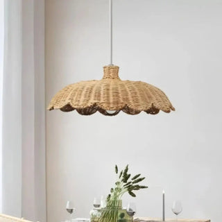RATTINA Rattan Flower Shape Ceiling Light – view 1
