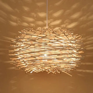 LAMPINAH Rattan Bird Nest Ceiling Light – view 2