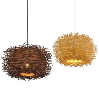 LAMPINAH Rattan Bird Nest Ceiling Light – view 5