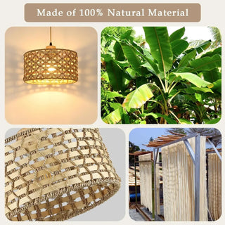 DORITUS Natural Rattan Bohemian Ceiling Light – view 4
