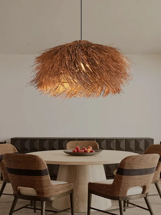 MORI Natural Rattan Modern Design Ceiling Light – view 1