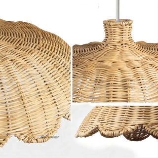 Modern daisy rattan pendant light, bohemian ceiling hanging fixture