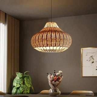 JURIE Rounded Rattan Braid Ceiling Light – view 2
