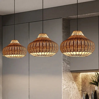 JURIE Rounded Rattan Braid Ceiling Light – view 4
