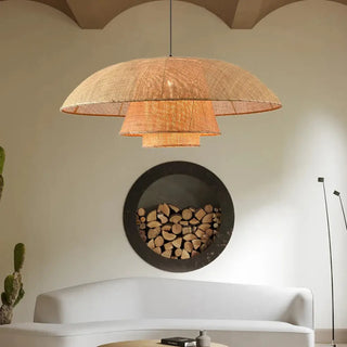 FIATY Natural Braided Rattan Ceiling Light – view 5