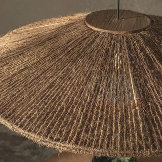 HAGA Brown Braided Rattan Ceiling Light – view 5