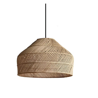 ARONA Braided Rattan Bohemian Natural Style Ceiling Light – view 5