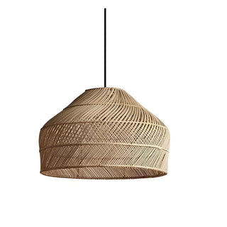 ARONA Braided Rattan Bohemian Natural Style Ceiling Light – view 3