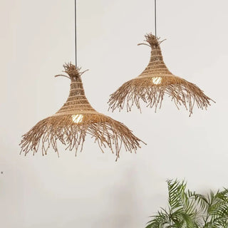 NANI Braided Rattan Organic Elegant Ceiling Light – view 3