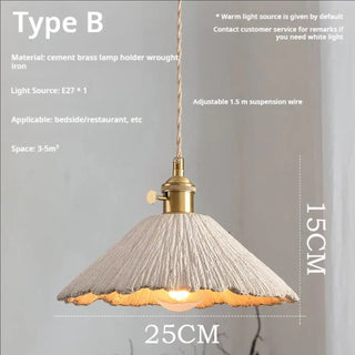 MENCETE Scandi Chic Cement Texture Gilded Ceiling Light – view 6