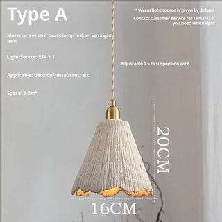MENCETE Scandi Chic Cement Texture Gilded Ceiling Light – view 5