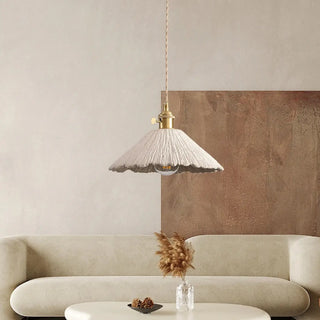 MENCETE Scandi Chic Cement Texture Gilded Ceiling Light – view 2