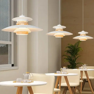 Suspension - Luminaire scandinave moderne avec conception à plaques superposées
