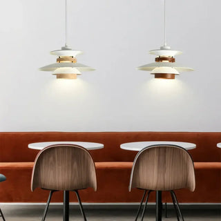 Nordic modern pendant lamp, layered plate Scandinavian ceiling hanging light