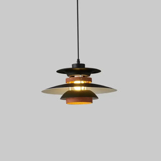 Scandinavian pendant ceiling light, layered plate modern hanging fixture