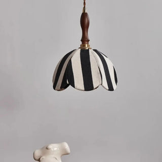NANIE Black White Striped Gold Detail Ceiling Light – view 2