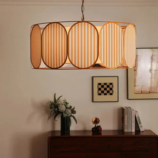 DIAM Art Deco Beige and Gold Striped Ceiling Light – view 2