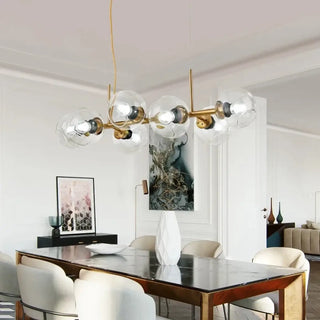 Modern gold glass globe pendant light, glossy finish ceiling fixture