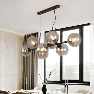 Designer gold globe pendant, glossy glass modern ceiling hanging fixture