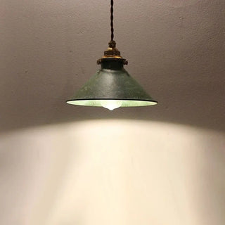 Contemporary rustic pendant light, textured metal industrial workshop ceiling