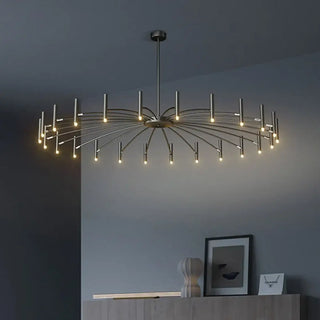 CHAND Black Chandelier-Style 24-Head LED Ceiling Light – view 1