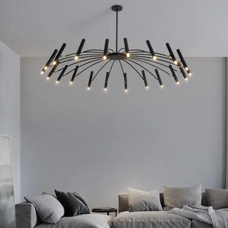 CHAND Black Chandelier-Style 24-Head LED Ceiling Light – view 3