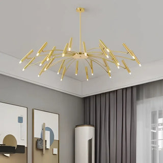 CHAND Black Chandelier-Style 24-Head LED Ceiling Light – view 2