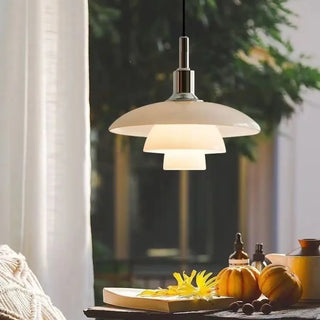 NOIDA Danish Opaline Glass Gold Structure Ceiling Light – view 1