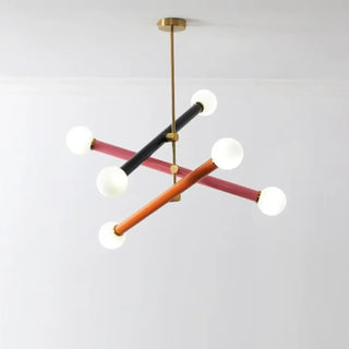 Modern multi-arm pendant light, elegant designer hanging ceiling fixture for living room