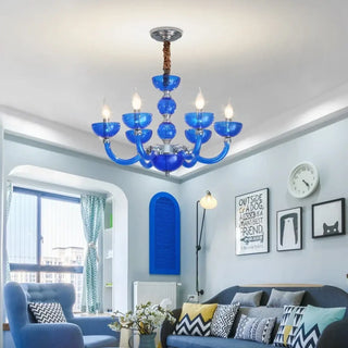 BULE Greek Blue Mediterranean Style Ceiling Light – view 1