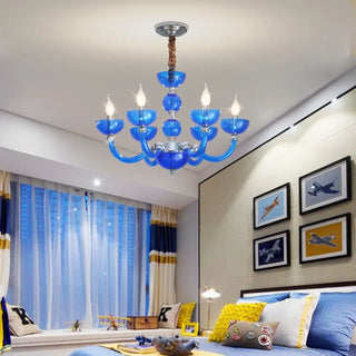 BULE Greek Blue Mediterranean Style Ceiling Light – view 2