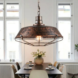CLOC Industrial Flattened Bell-Shape Ceiling Light – view 1